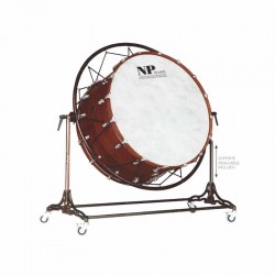 CROME 40" X 20" WALNUT CONCERT BASS DRUM...