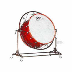 CROME 40" X 20" MAHOGANY CONCERT BASS DRUM...