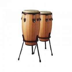 CONGAS 11.75"/ 12.50" NATURAL SET WITH STAND