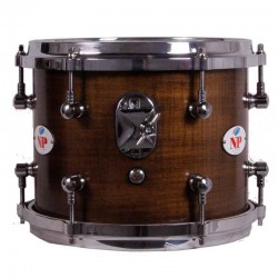 TOM TRAVEL CROME 10"X8" TINTED HELMET GLAZED WALNUT METAL RINGS