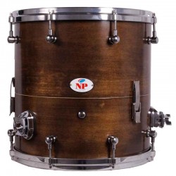 BASE TRAVEL CROME 14"X14" TINTED HELMET GLAZED WALNUT METAL RINGS