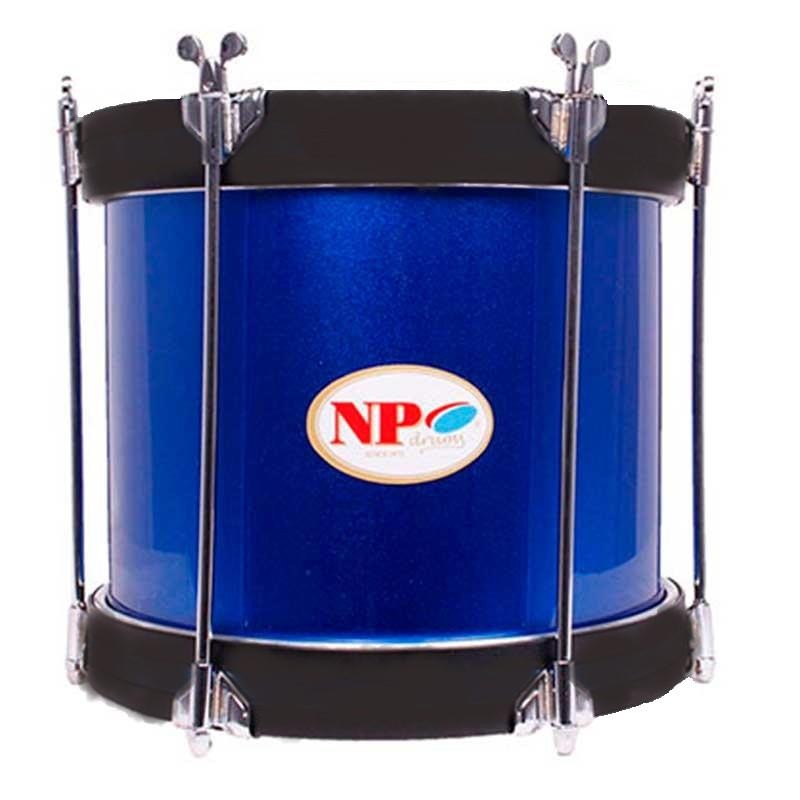 TIMBAL COFRADÍA INFANTIL 30,5 Ø X 25 CM AZUL AROS NEGRO LISO