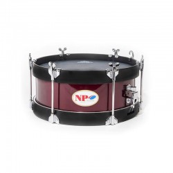 TAMBOR COFRADÍA INFANTIL 25,4 Ø X 11 CM ROJO VINO AROS NEGRO LISO