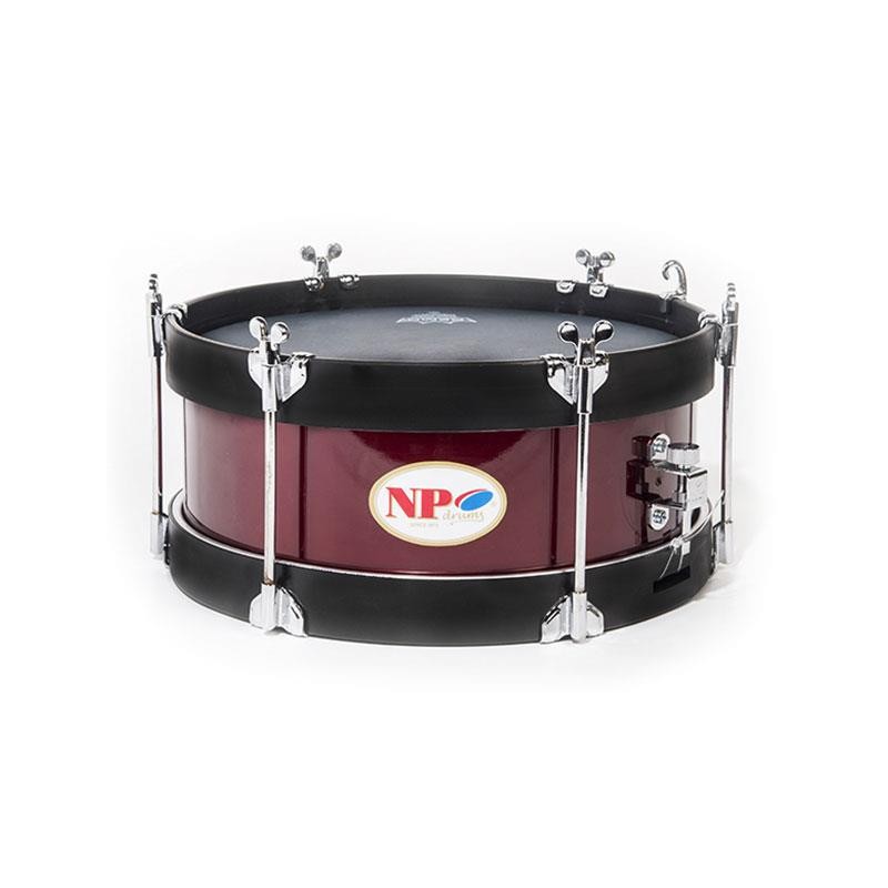 TAMBOR COFRADÍA INFANTIL 25,4 Ø X 11 CM ROJO VINO AROS NEGRO LISO