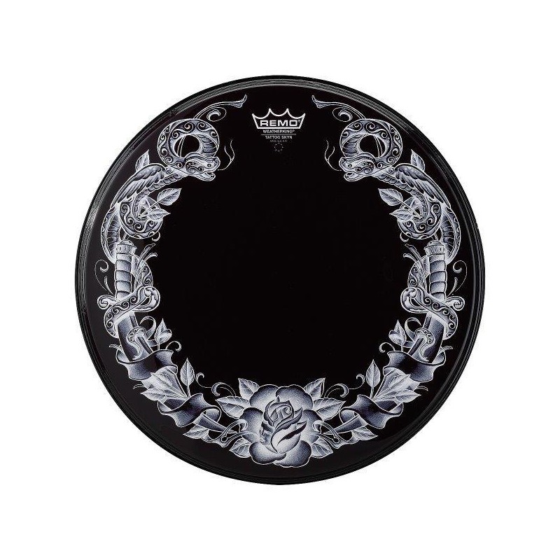 22" PARCHE REMO POWERSTROKE TATTOO BLACK DRAGON 55,9 Ø