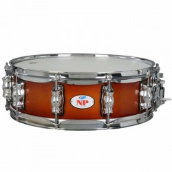 CAJA GREAT MADERA CROME 35,6 Ø X 12 CM MIEL AROS METÁLICOS 