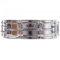 CAJA ORQUESTAL ACERO 35,6 Ø X 10 CM CROMADO AROS METÁLICOS BRIDA TRIPLE