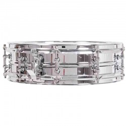 CAJA ORQUESTAL ACERO 35,6 Ø X 10 CM CROMADO AROS METÁLICOS BRIDA TRIPLE