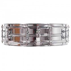 CAJA ORQUESTAL ACERO 35,6 Ø X 10 CM CROMADO AROS METÁLICOS BRIDA TRIPLE