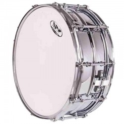 CAJA ORQUESTAL ACERO 35,6 Ø X 14 CM CROMADO AROS METÁLICOS BRIDA TRIPLE