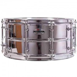 CAJA ORQUESTAL ACERO 35,6 Ø X 16 CM CROMADO AROS METÁLICOS BRIDA TRIPLE