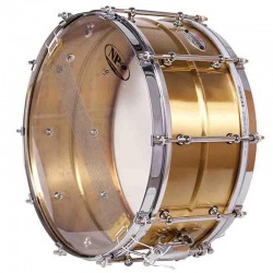 CAJA ORQUESTAL LATÓN 35,6 Ø X 16 CM DORADO AROS METÁLICOS BRIDA SIMPLE