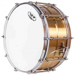 CAJA ORQUESTAL LATÓN 35,6 Ø X 16 CM DORADO AROS METÁLICOS BRIDA SIMPLE