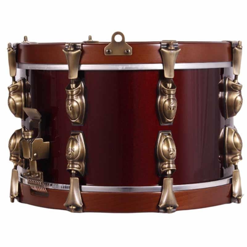 TAMBOR SAYÓN PASIÓN DEL SUR OLD 35,6 Ø X 20 CM ROJO VINO AROS NOGAL LISO