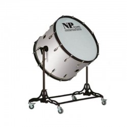 Bombo cámara crome 60,9 Ø x 50 cm Blanco con soporte-NPDrums