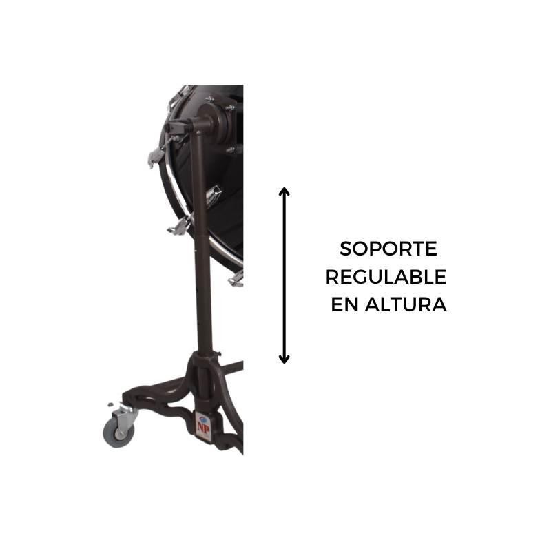 Camera bass drum chrome 60,9 Ø x 50 cm Mahogany with stand-NPDrums