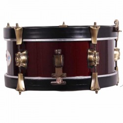 TAMBOR MINI SAYÓN NIÑOS OLD 30,5 Ø X 12 CM VINO AROS GRAFITO
