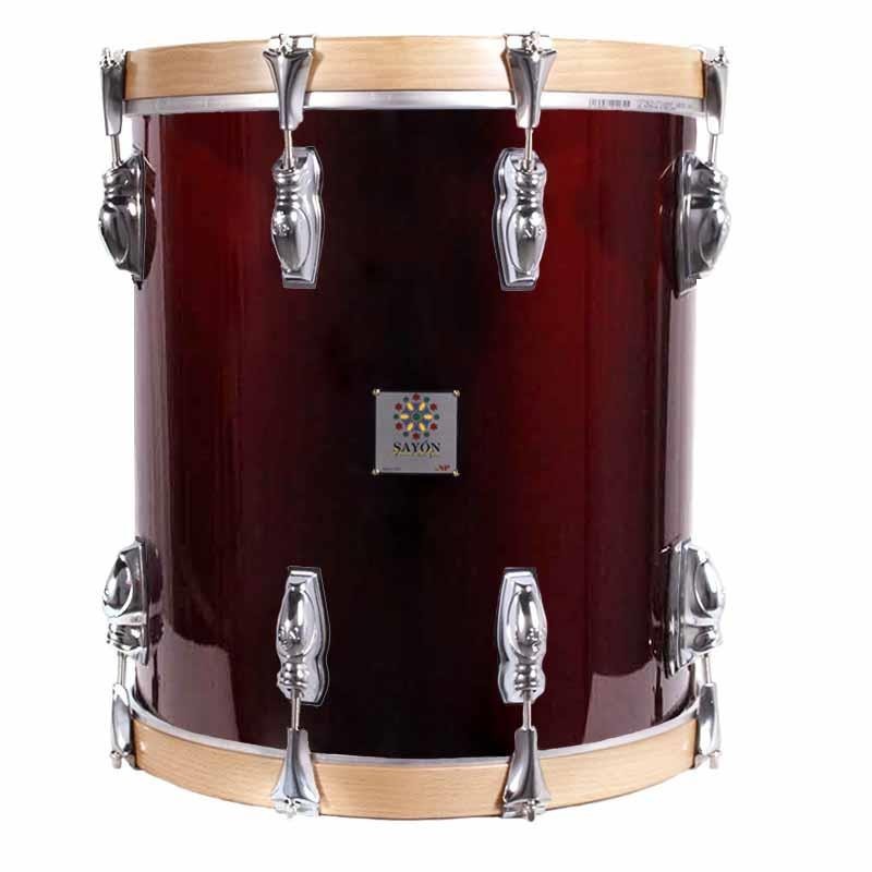 Compra el Timbal Pasión del Sur crome 40,6 Ø X 34 cm rojo vino con aros nogal-NPDrums
