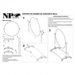 Bombo de Concierto crome 81,3 Ø X 50 cm (32"x20") con soporte-NPdrums