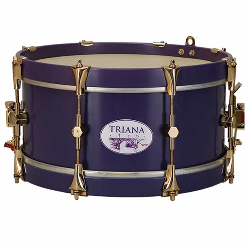TAMBOR SAYÓN TRIANA ORO 35,6 Ø X 16 CM MORADO NAZARENO AROS MORADO
