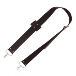 BANDOULIÈRE NOIRE REDOBLANTE DEUX MOUSQUETONS