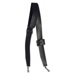 BANDOULIÈRE NOIRE REDOBLANTE DEUX MOUSQUETONS