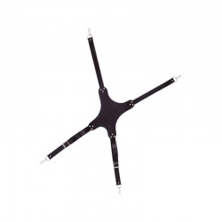 FAIXA PRETA CROSS BASS DRUM HOLDER QUATRO MOSQUETÕES