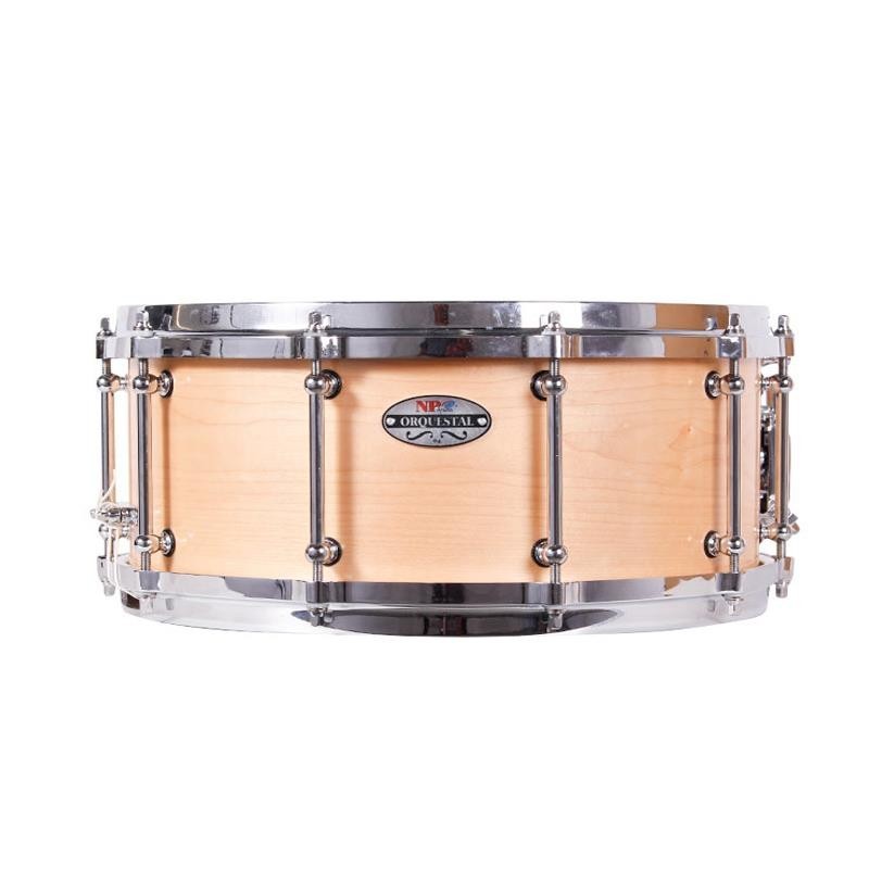 ORCHESTRAL MAPLE Snare drum 35,5 Ø X 14 CM NATURAL METAL RINGS SINGLE FLANGE
