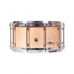 CAISSE CLAIRE D’ORCHESTRE EN ÉRABLE 35,6 Ø X 16 CM ANNEAUX EN MÉTAL COULÉ NATUREL