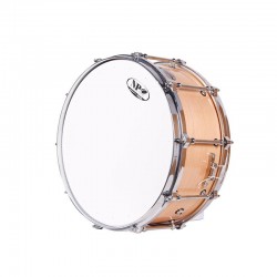 CAISSE CLAIRE D’ORCHESTRE EN ÉRABLE 35,6 Ø X 16 CM ANNEAUX EN MÉTAL COULÉ NATUREL