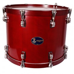 TIMBAL SAYÓN ROSARIO CROME 45,7 Ø X 34 CM CAOBA AROS CAOBA