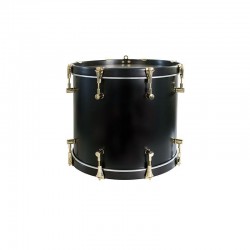 TIMBAL SAYÓN ROSARIO ORO 40,6 Ø X 34 CM CASCO GRAFITO AROS AZABACHE