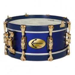 TAMBOR SAYÓN ESPERANZA LUXE ORO 35,6 Ø X 16 CM AZUL AROS AZUL