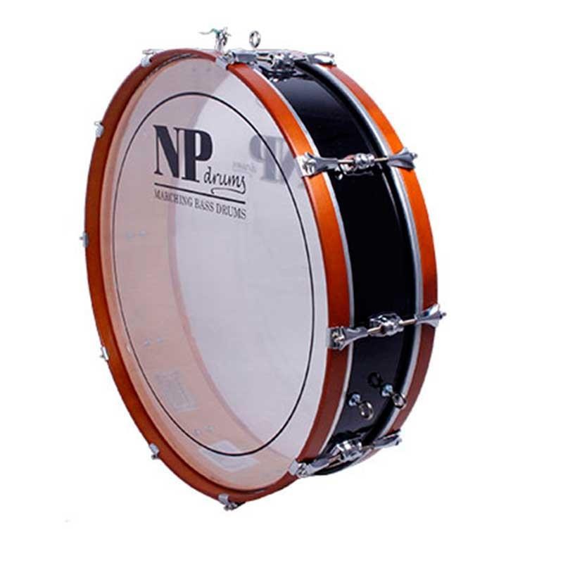 DRUM MARCH CROME LA SIMPLEX 66,1 Ø X 14 CM SCHWARZE HONIG GLATTE OHRRINGE