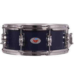 CAJA GREAT MADERA CROME 35,6 Ø X 14 CM AZUL NOCHE AROS METÁLICOS 