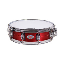 Prueba Caja de Aluminio 35,6 Ø X 10 cm anodizada en rojo-NPDrums