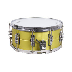 NPdrums GREAT ALUMINUM BATTERY BOX 35.6 Ø X 16 CM PISTACHIO METAL RINGS