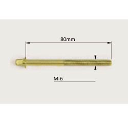 M-6X70MM Paquet de 10 vis dorées.