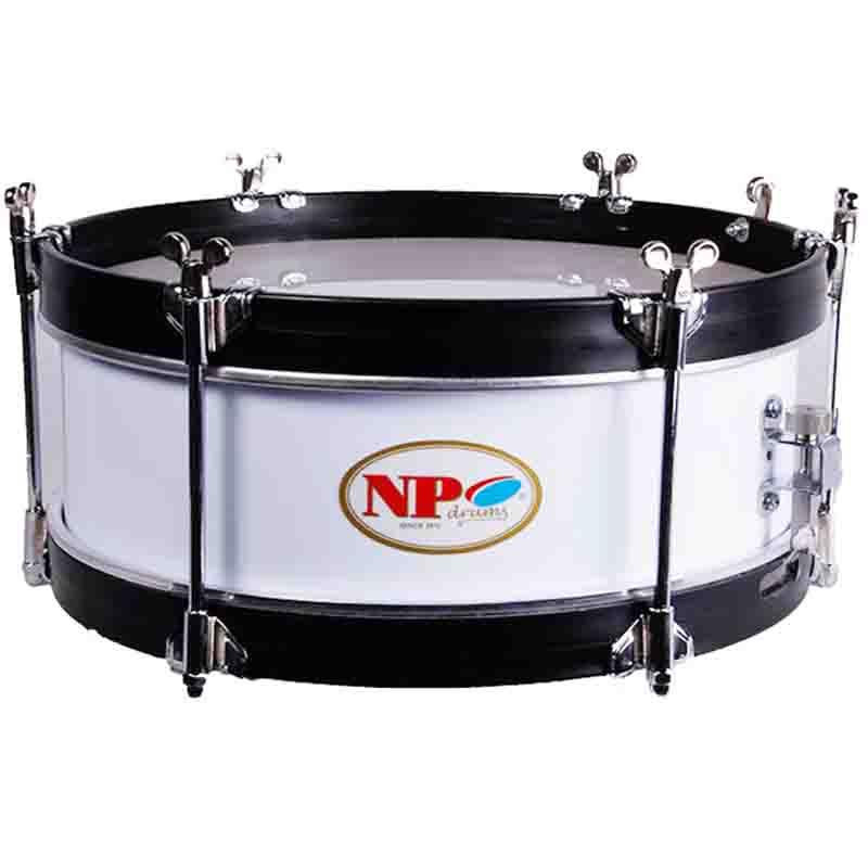 TAMBOR DA IRMANDADE INFANTIL 12" X 11 CM BRANCO LISO PRETO HOOPS