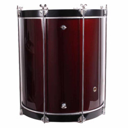 TIMBAL COFRADÍA REGLAMENTO 40,6 Ø X 44 CM ROJO VINO AROS GRAFITO LISO