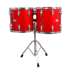 SET TOMS CONCIERTO 35,6 Ø & 33,0 Ø ROJO CEREZA CON SOPORTE