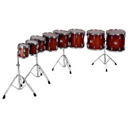 SET 8 TOMS CONCIERTO NOGAL CON SOPORTES