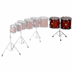 SET TOMS CONCIERTO 40,6 Ø 38,1 Ø NOGAL CON SOPORTE