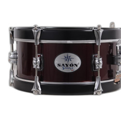 TAMBOR SAYÓN SIROCO CROME 33,0 Ø X 14 CM ROJO VINO ARO GRAFITO LISO  