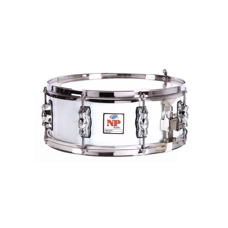 STOP SNARE DRUM 35.6 Ø X 16 CM WHITE METAL RINGS