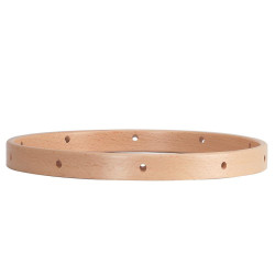 TAMBOR DE GRANADEIRO ANEL DE MADEIRA 38,1 Ø X 3,0 CM BATEDOR NATURAL DO FURO