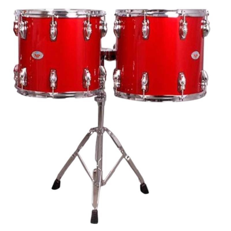 SET TOMS CONCERT 40.6 Ø & 38,1 Ø RED CHERRY WITH STAND