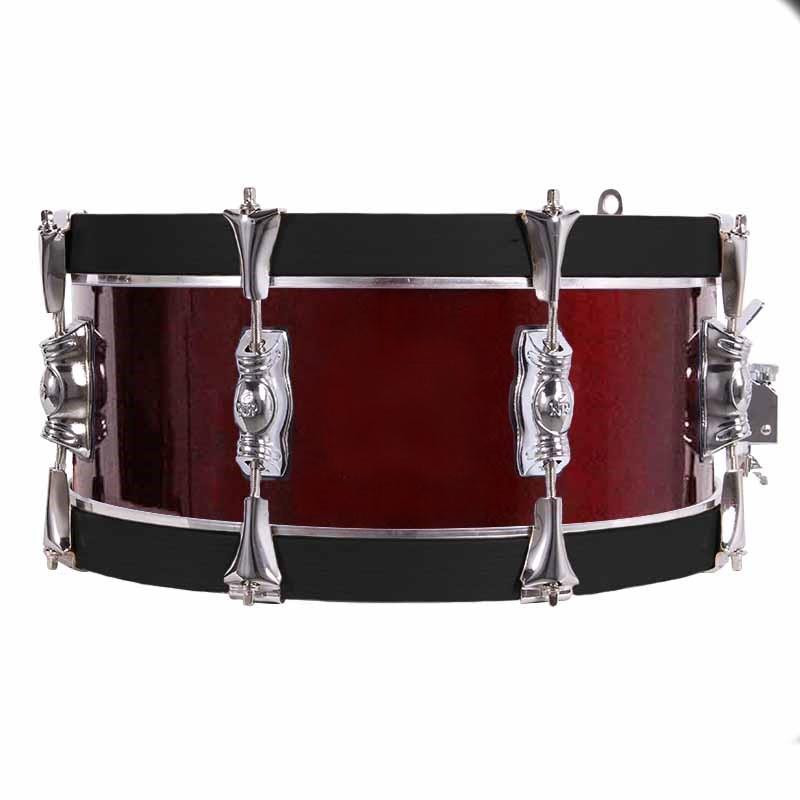 MILITARY SNARE 35.6 Ø X 14 CM WINE RED PLAIN BLACK HOOPS