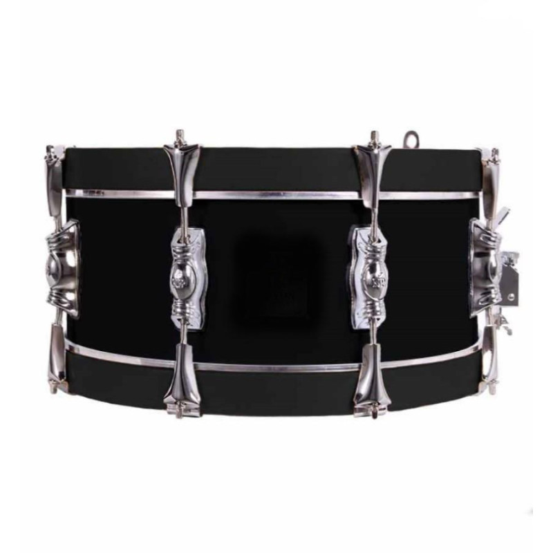 MILITARY SNARE DRUM 35.6 Ø X 16 CM BLACK PLAIN BLACK HOOPS