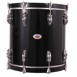 TIMBAL MILITAR 40,6 Ø X 34 CM NEGRO AROS GRAFITO LISO